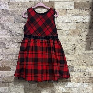 Cat & Jack Red and Black Plaid Kids Dress